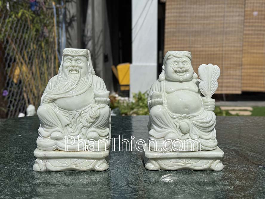 Tượng Thần Tài Thổ Địa bằng đá 20cm - TD-8