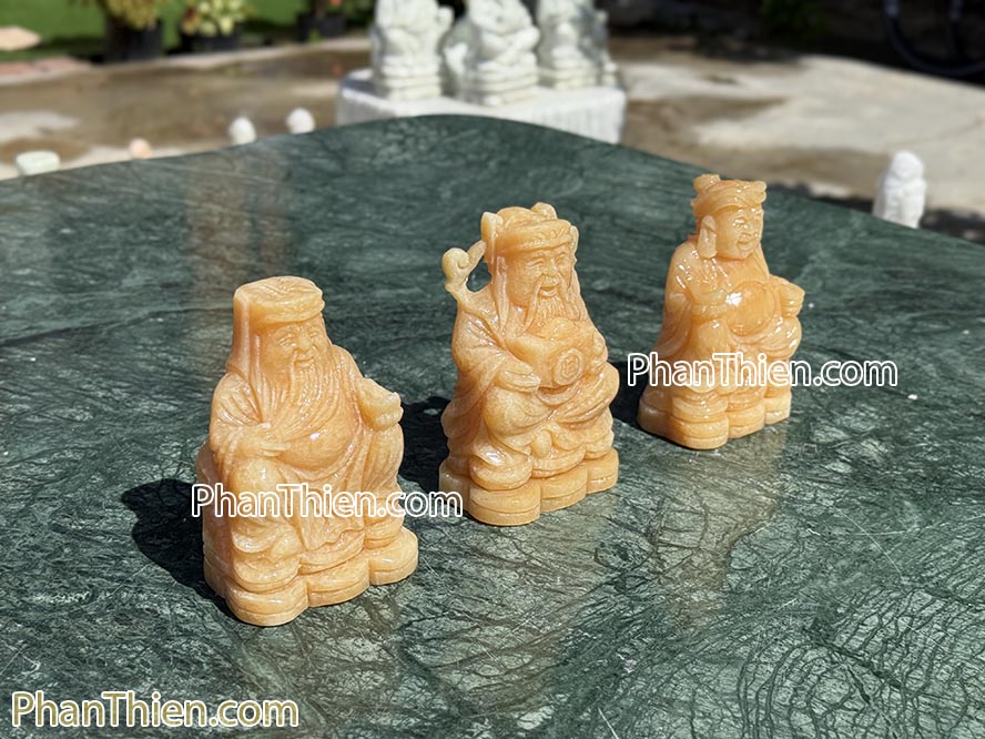 Tượng Thần Tài Ông Địa Thần Tiền đá ngọc Hoàng Long 12cm - TD-9