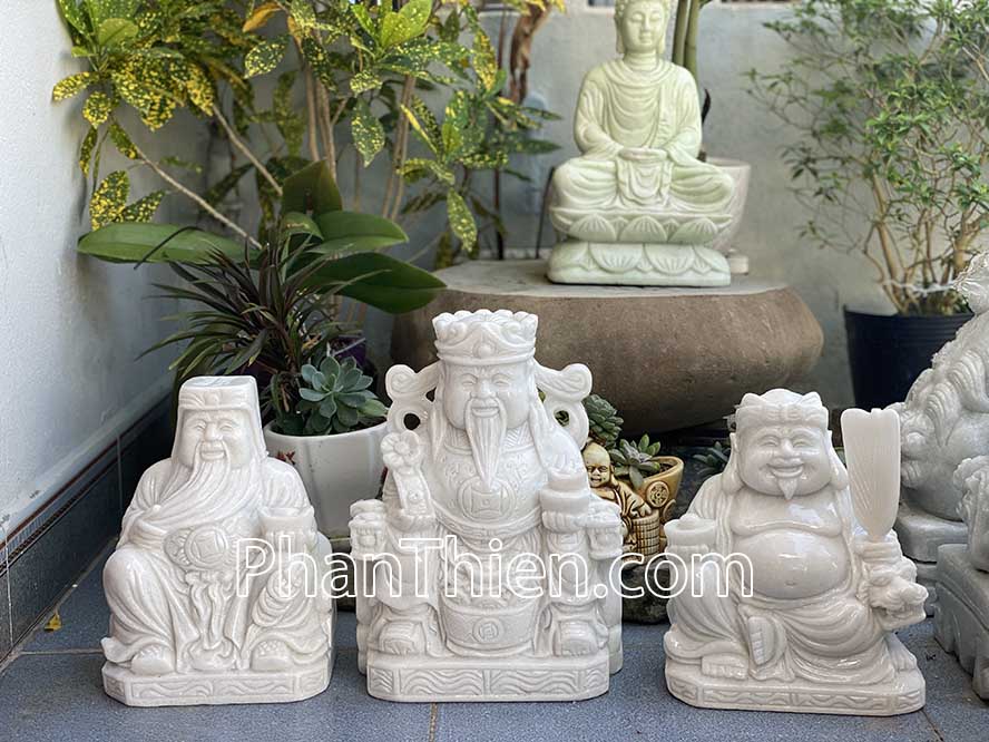 Tượng Thần Tài Thổ Địa Thần Tiền bằng đá 25cm - TD-21