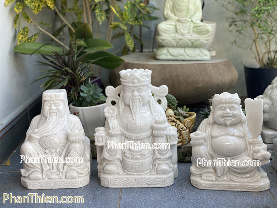 Tượng Thần Tài Thổ Địa Thần Tiền bằng đá 25cm - TD-21