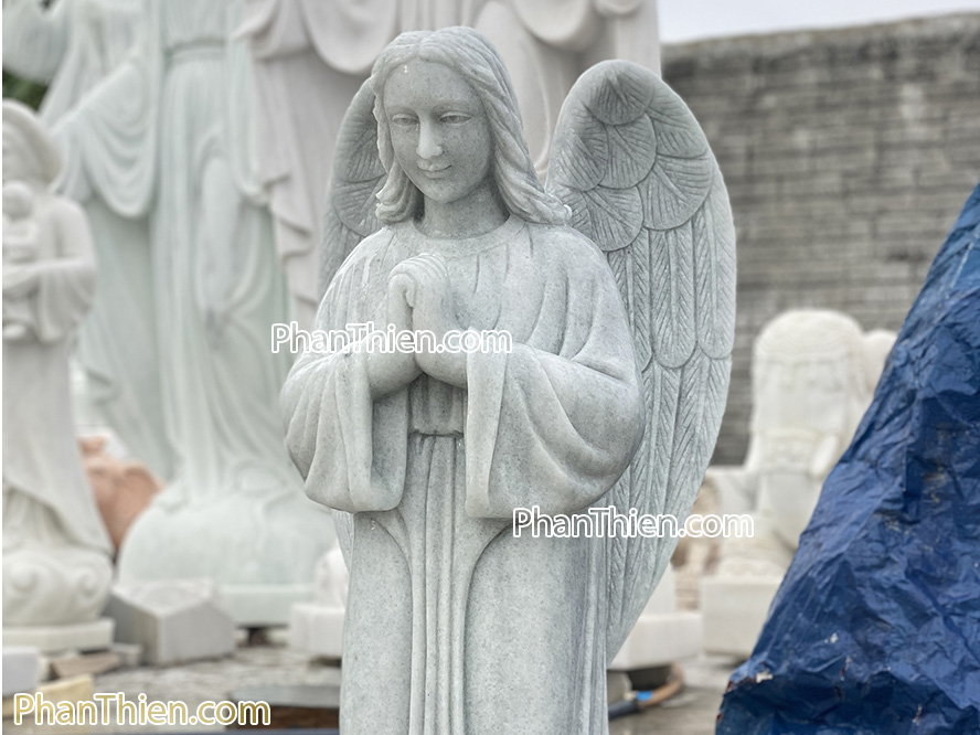 Tượng Thiên Thần Quỳ Gối bằng đá - TTCG-15B