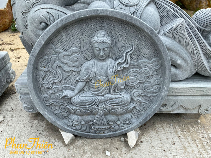 Tranh Tượng Thích Ca Đá Cẩm Thạch Đen (TC-12)