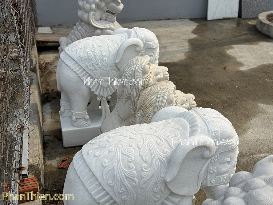 Tượng Voi đá tự nhiên 90cm - VOI-102