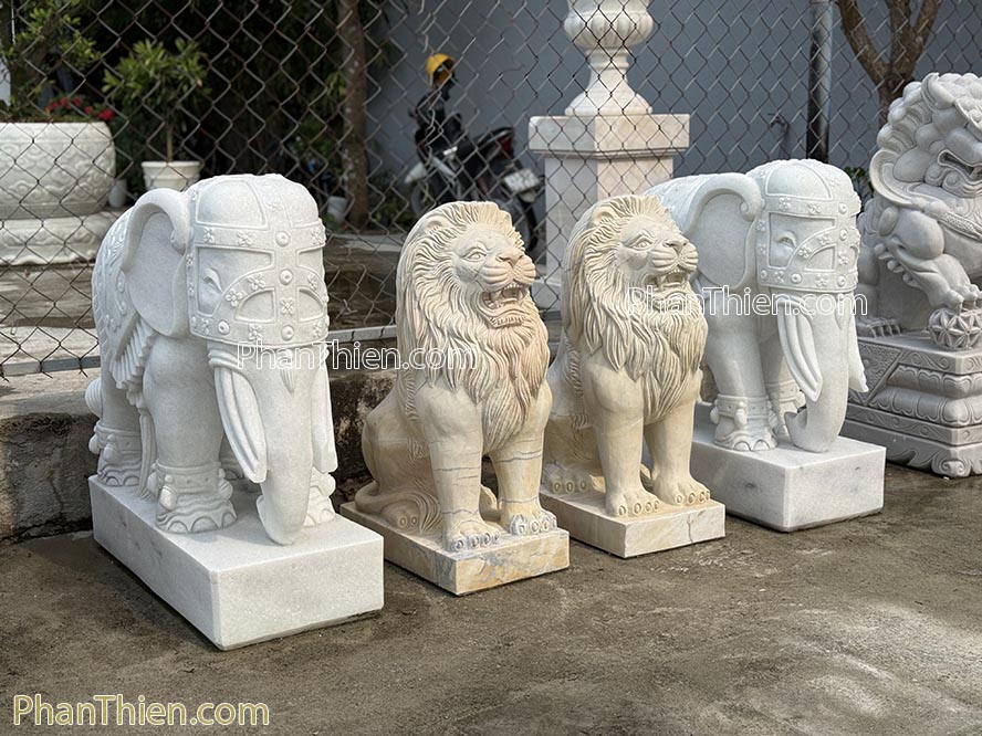 Tượng Voi đá tự nhiên 90cm - VOI-102