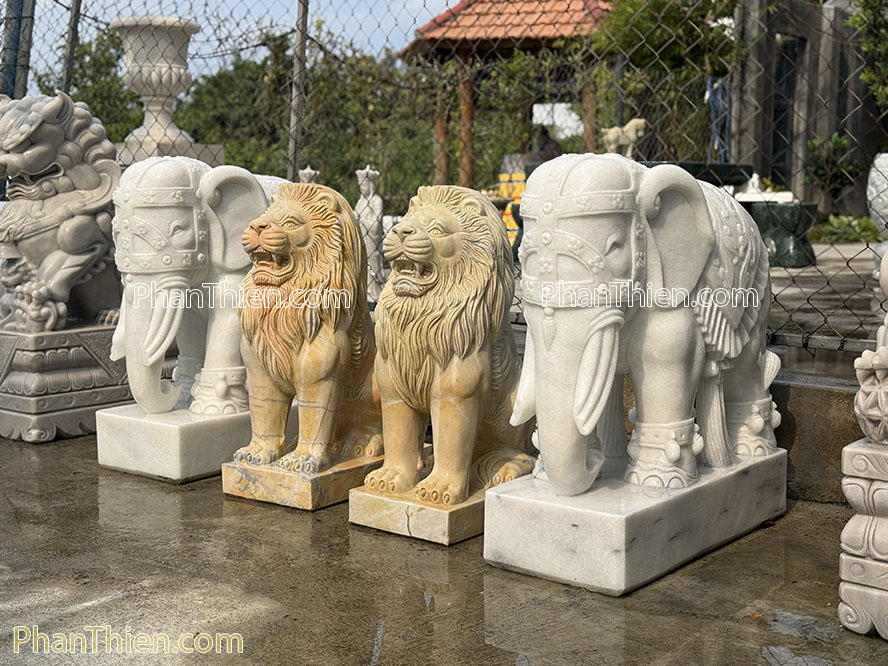 Tượng Voi đá tự nhiên 90cm - VOI-102