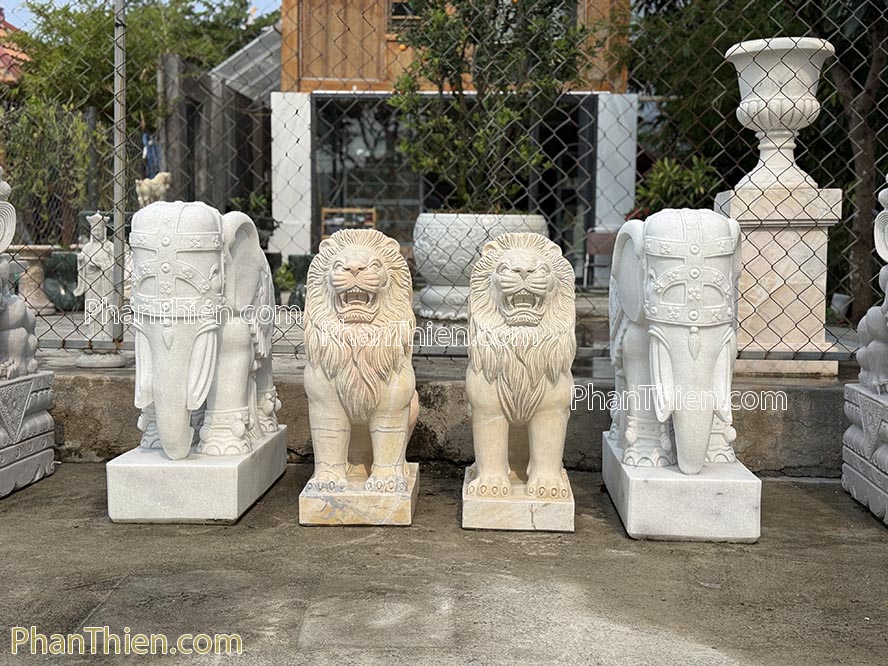 Tượng Voi đá tự nhiên 90cm - VOI-102