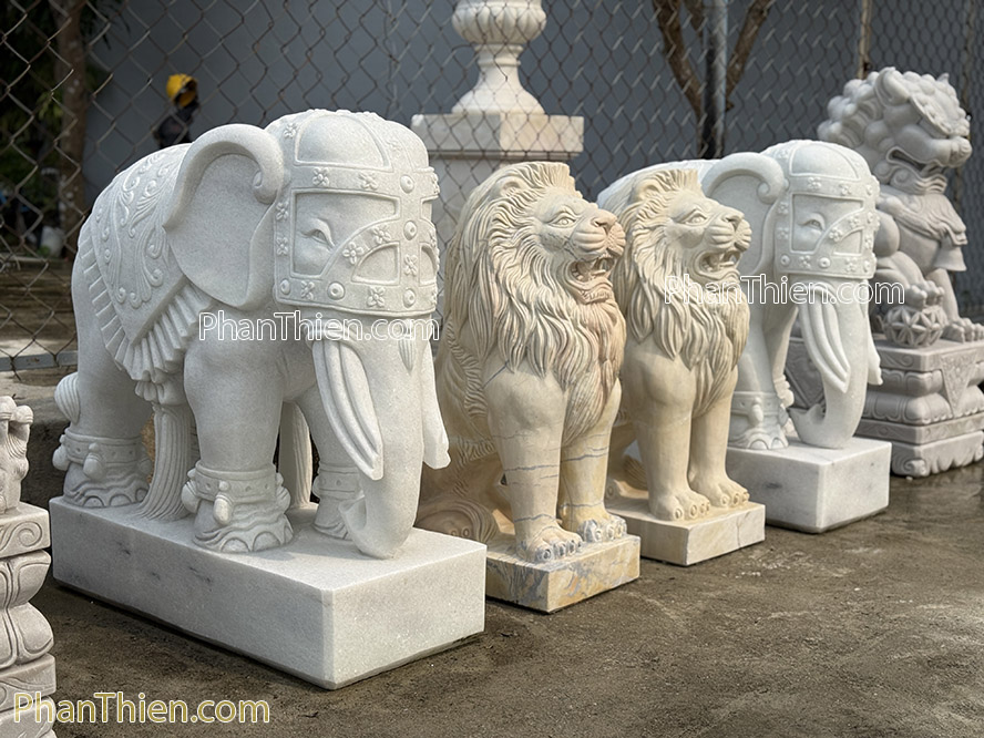 Tượng Voi đá tự nhiên 90cm - VOI-102