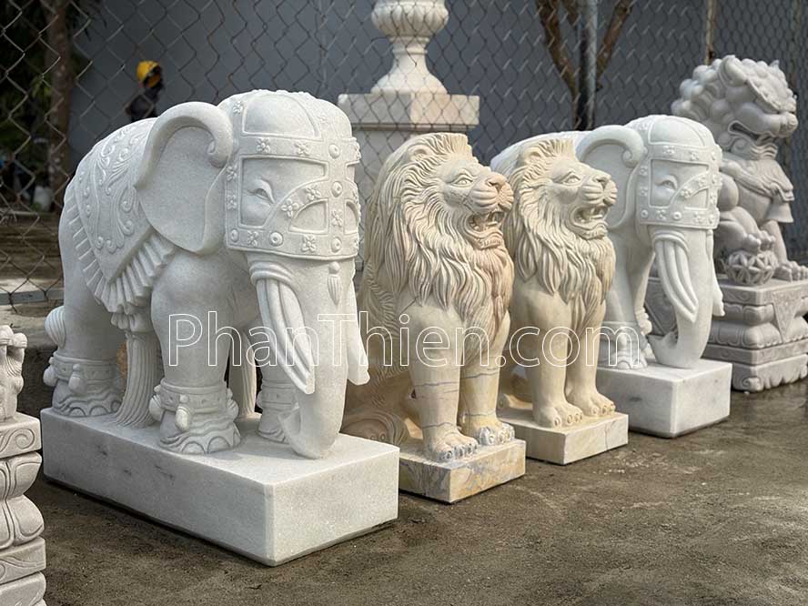 Tượng Voi đá tự nhiên 90cm - VOI-102