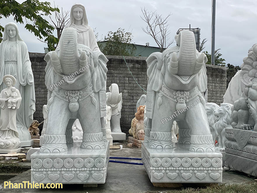 Tượng Voi đá Phong thuỷ (đá tự nhiên nguyên khối)