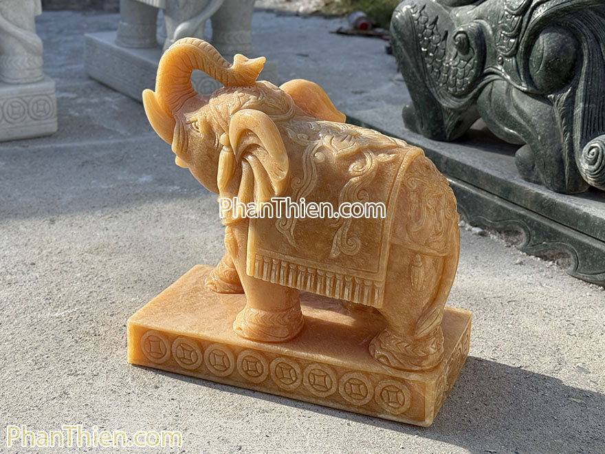 Tượng Voi đá ngọc Hoàng Long (VOI-85)