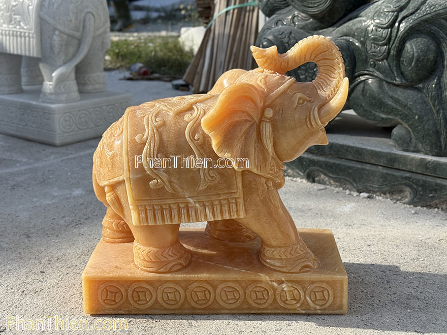 Tượng Voi đá ngọc Hoàng Long (VOI-85)