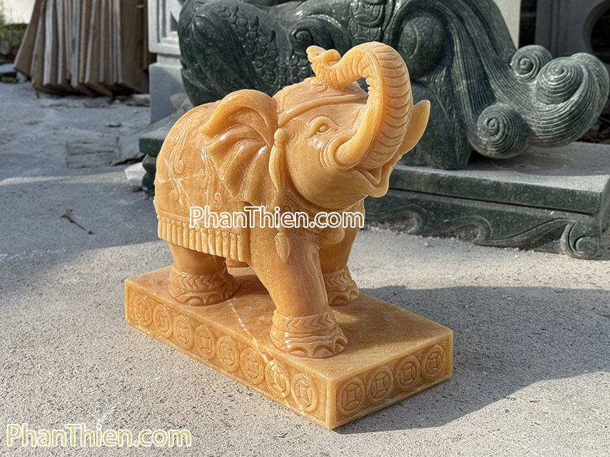 Tượng Voi đá ngọc Hoàng Long (VOI-85)