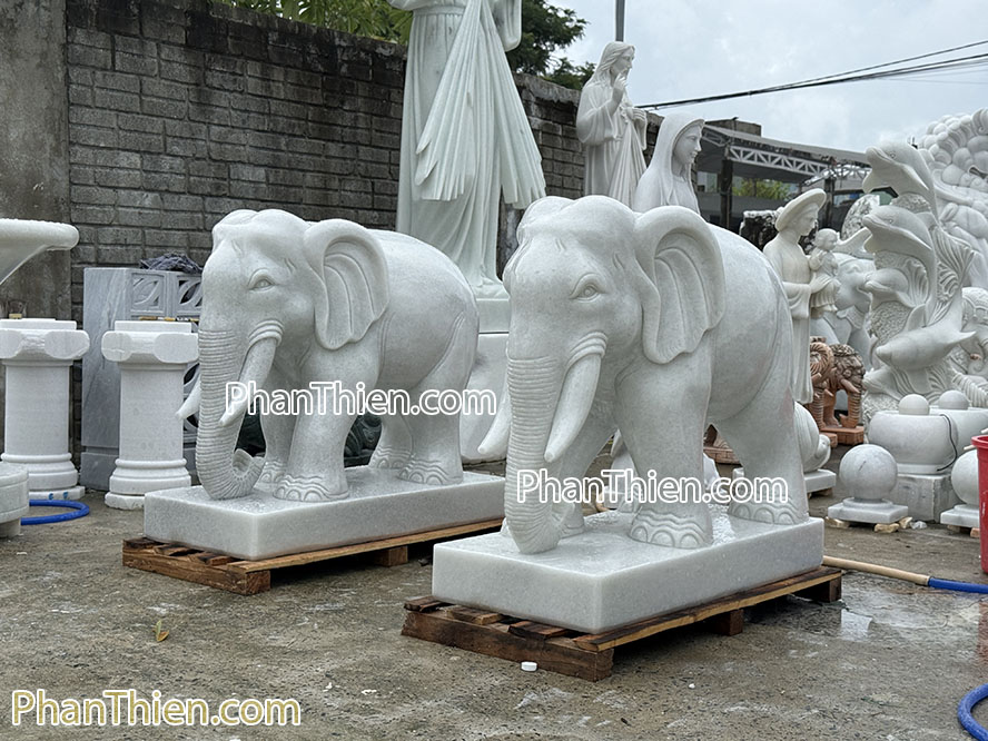 Tượng Voi bằng đá tự nhiên - VOI-92