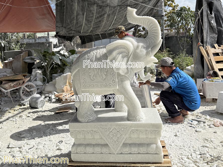 Tượng Voi Đá Phong thuỷ bằng đá tự nhiên - VOI-94