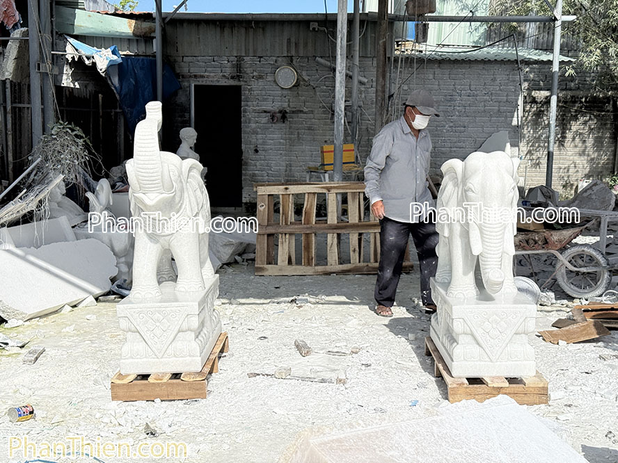 Tượng Voi Đá Phong thuỷ bằng đá tự nhiên - VOI-94