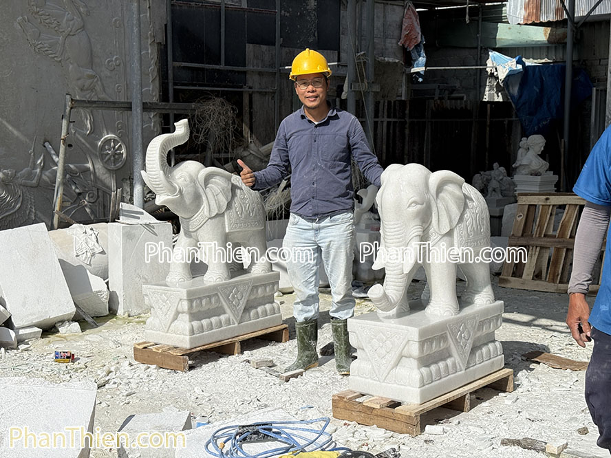 Tượng Voi Đá Phong thuỷ bằng đá tự nhiên - VOI-94