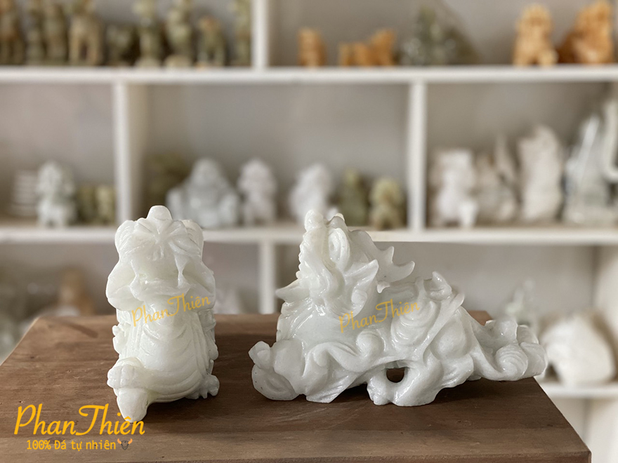 Tỳ Hưu Đá Cẩm Thạch Trắng tự nhiên (TH-04)