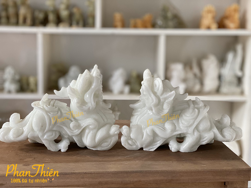 Tỳ Hưu Đá Cẩm Thạch Trắng tự nhiên (TH-04)