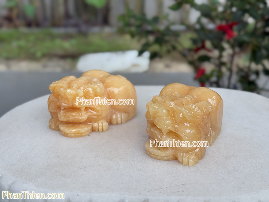 Tỳ Hưu đá ngọc Hoàng Long 10cm (TH-51)