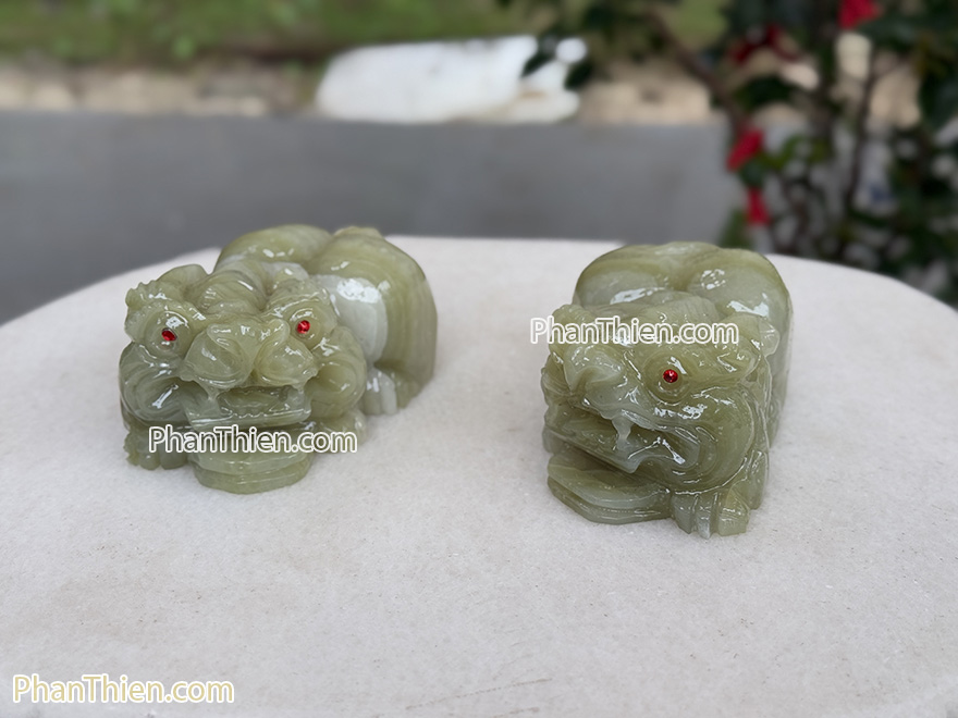 Tỳ hưu đá ngọc xanh onyx 10cm (TH-52)