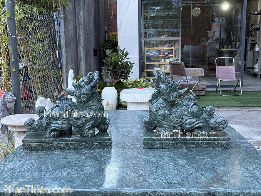 Tỳ hưu đá xanh Ấn Độ 36cm - TH-61
