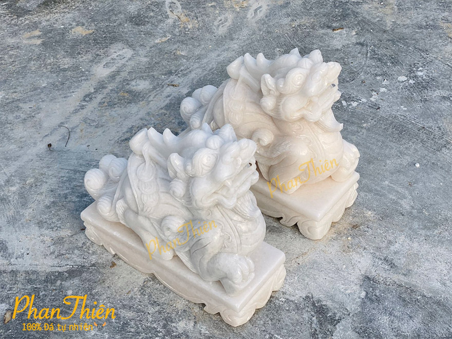 Tỳ Hưu Đá Cẩm Thạch Trắng (TH-12)