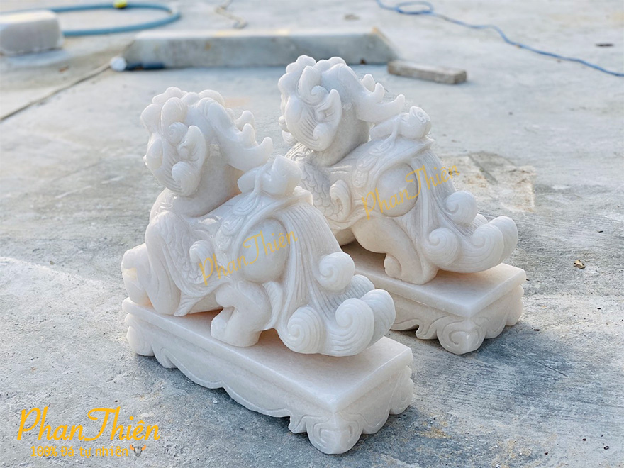 Tỳ Hưu Đá Cẩm Thạch Trắng (TH-12)