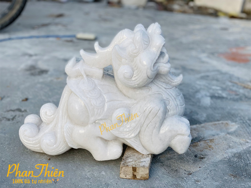 Tỳ Hưu Đá Cẩm Thạch Trắng (TH-12)