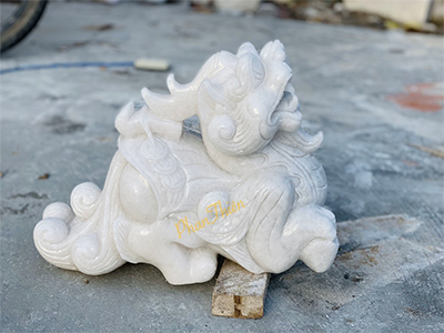 Tỳ Hưu Đá Cẩm Thạch Trắng (TH-12)