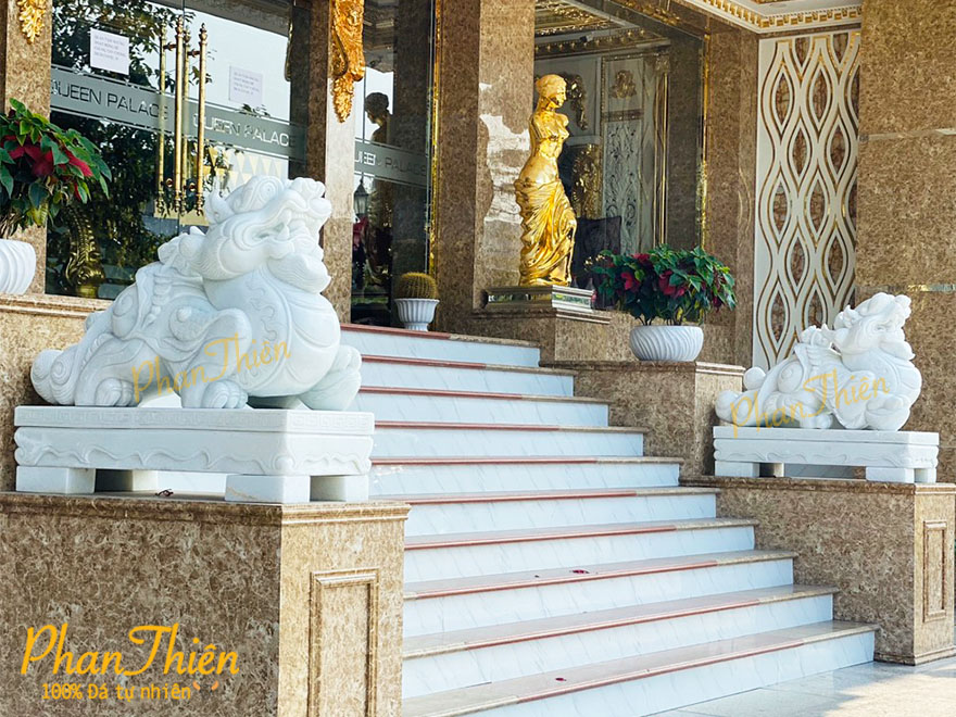Tỳ Hưu Đá Cẩm Thạch Trắng (TH-14)
