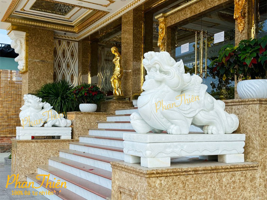 Tỳ Hưu Đá Cẩm Thạch Trắng (TH-14)