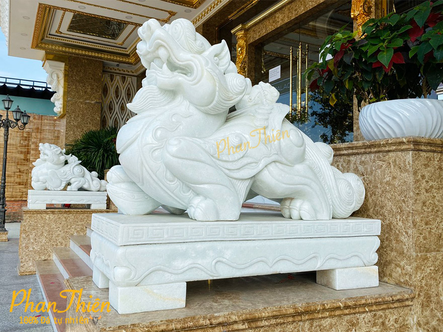 Tỳ Hưu Đá Cẩm Thạch Trắng (TH-14)