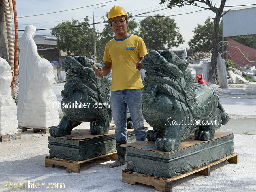 Tỳ Hưu bằng đá xanh Ấn Độ cực VIP - TH-55