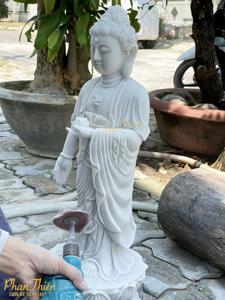 Điêu khắc và Đóng kiện Tượng Phật A Di Đà cho Khách Hàng Đà Lạt 
