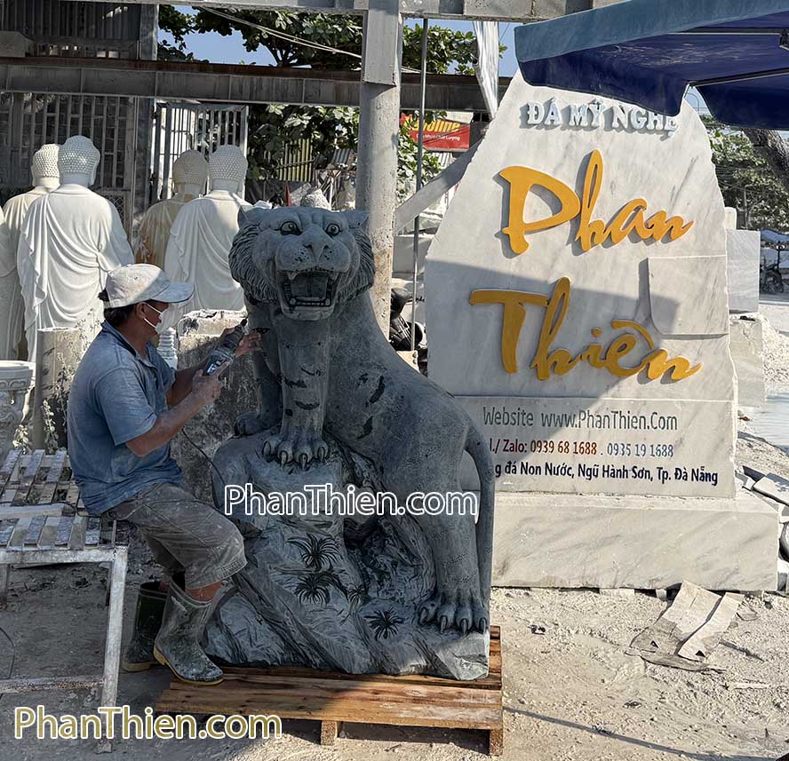 tượng hổ phong thuỷ bằng đá