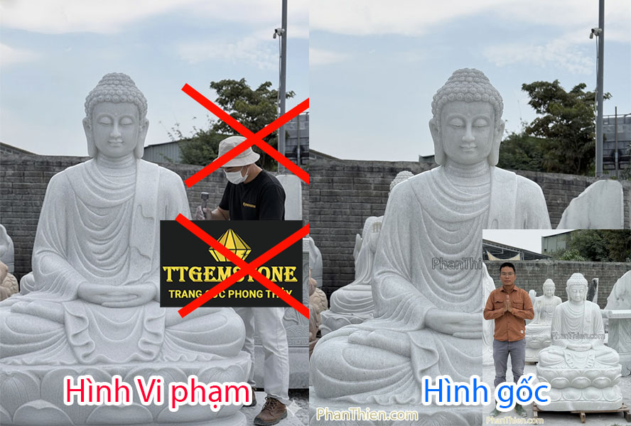 ttgemstone ăn trộm hình ảnh giả mạo sản phẩm tượng đá