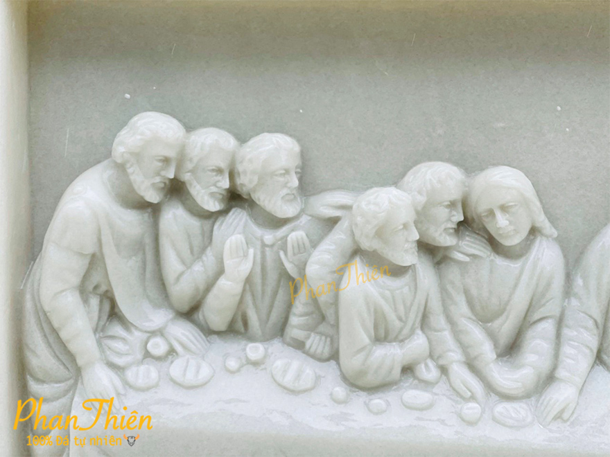 Bức Tranh Bữa Ăn Tối Cuối Cùng Đá Cẩm Thạch Trắng (BAT-01)