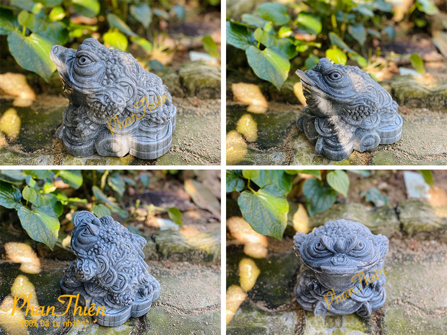 Cóc Thiềm Thừ Đá Cẩm Thạch Đen (COC-05)