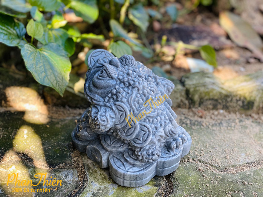 Cóc Thiềm Thừ Đá Cẩm Thạch Đen (COC-05)