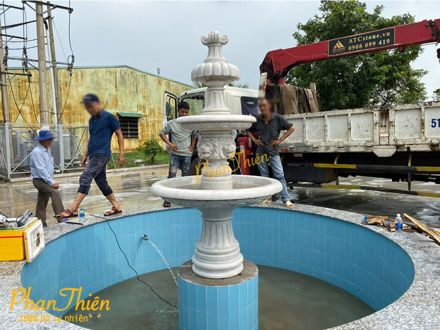 Bàn Giao và Lắp Đặt Đài Phun Nước cho Công ty Phước Hưng Long An 