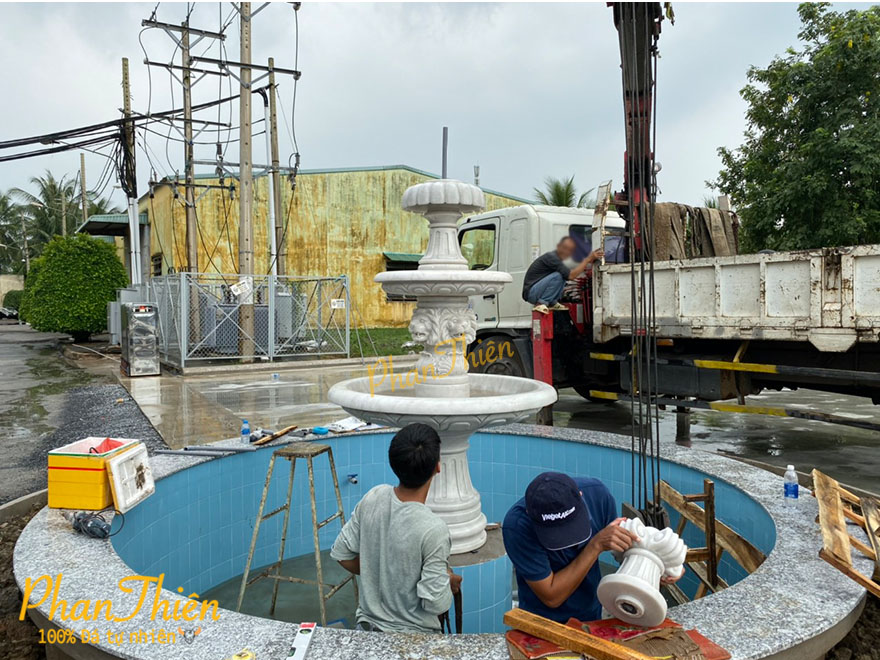 Bàn Giao và Lắp Đặt Đài Phun Nước cho Công ty Phước Hưng Long An 