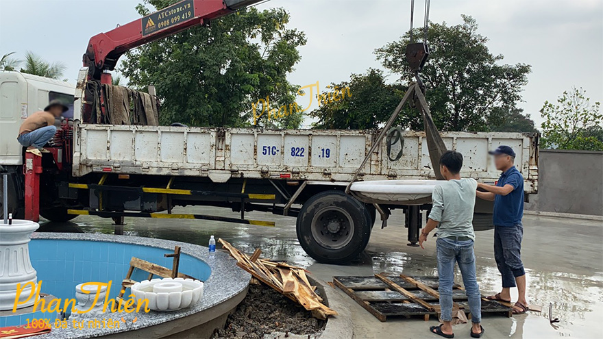 Bàn Giao và Lắp Đặt Đài Phun Nước cho Công ty Phước Hưng Long An 