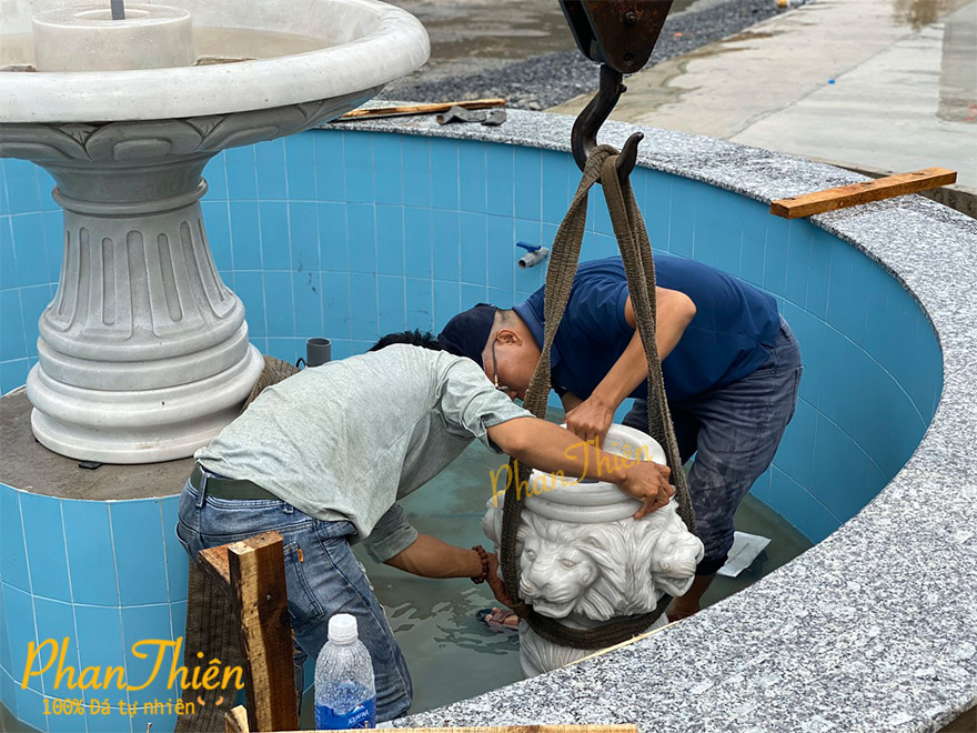Bàn Giao và Lắp Đặt Đài Phun Nước cho Công ty Phước Hưng Long An 