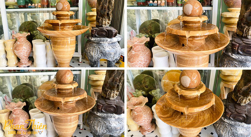 Đài Phun Nước Đá Vân Gỗ