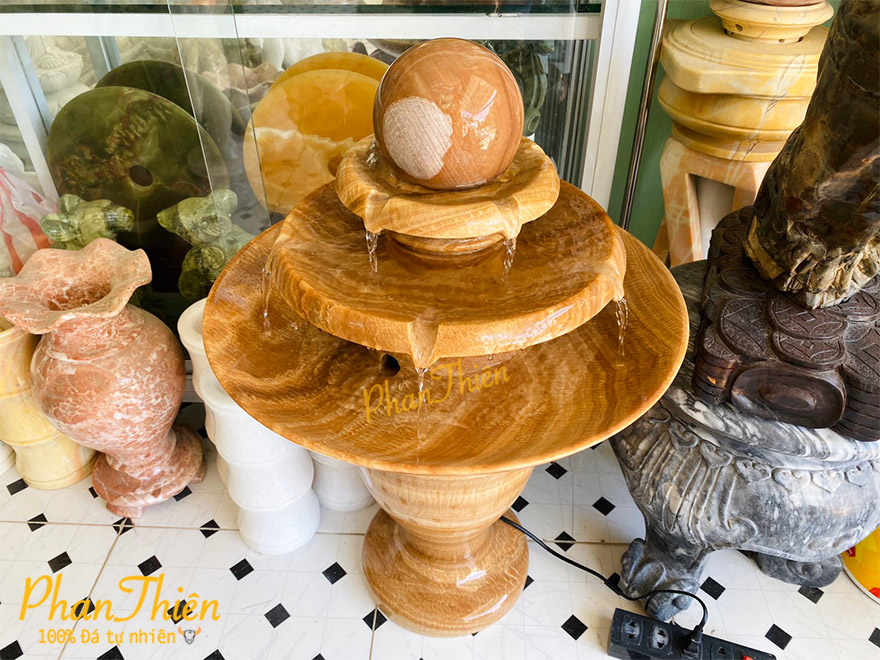 Đài Phun Nước Đá Vân Gỗ