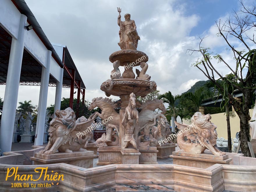 Đài Phun Nước Nghệ Thuật Đá Cà Rốt Vàng Tự Nhiên