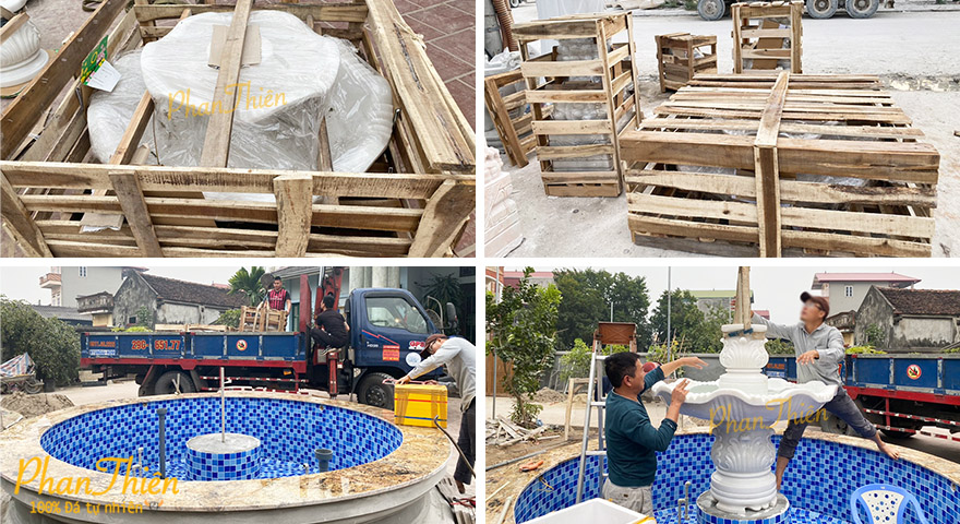 Điêu khắc và lắp đặt Đài Phun Nước