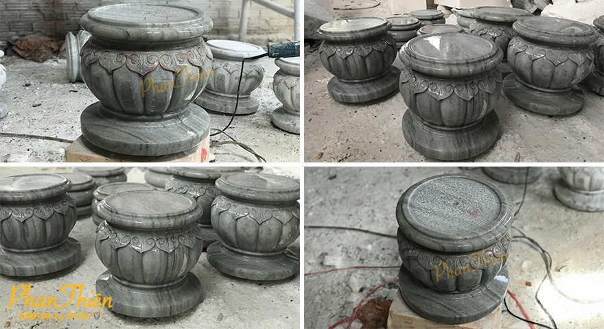 Đế Chân Trụ Cột Đá Cẩm Thạch Đen (ĐC-02)