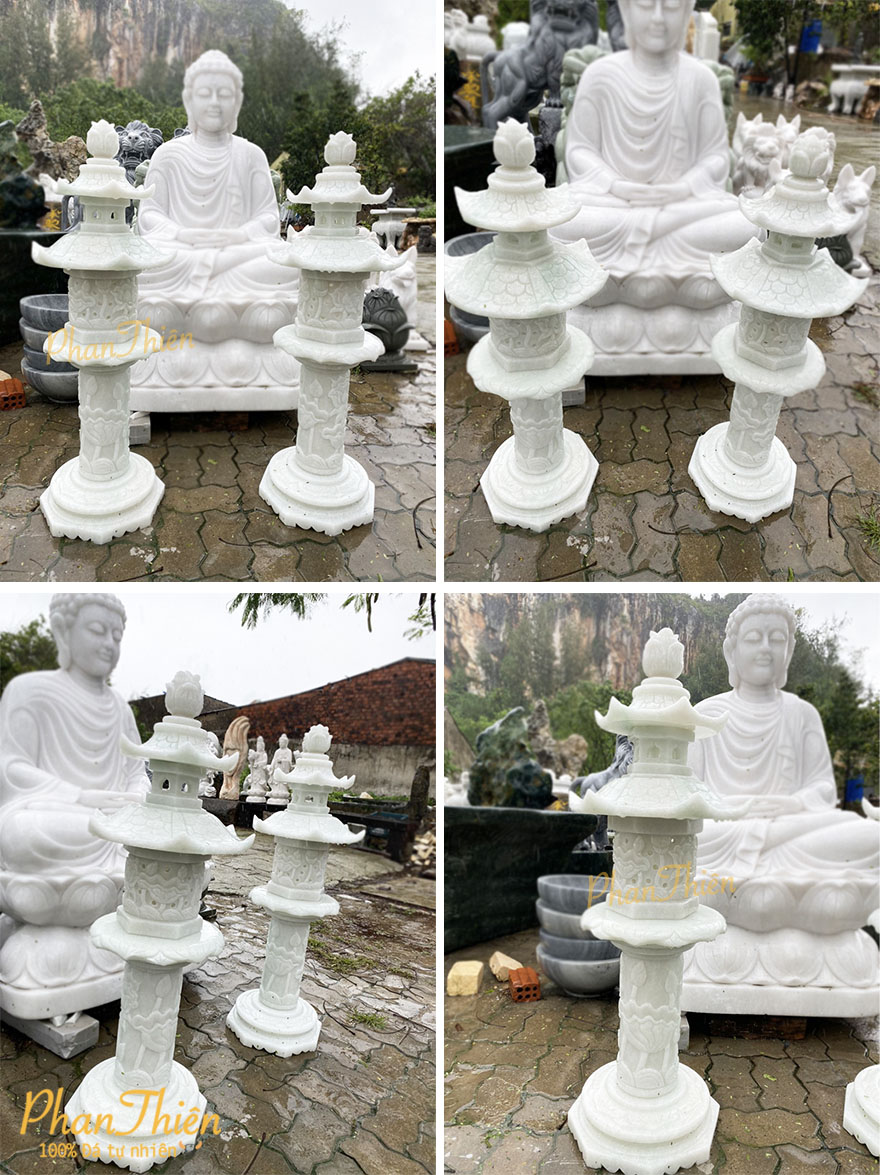 Đèn Đá Chạm Sen