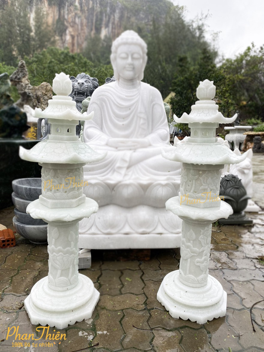Đèn Đá Chạm Sen
